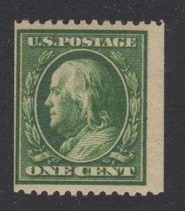 U.S. BRIEFMARKE #385 -- 1c WASCHFRANK -- FLACH, P12H, W190 -- 1910 -- POSTFRISCH - Bild 1 von 1