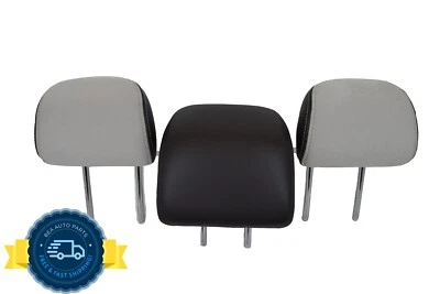 2019 2020 Ford Fusion Rear Seat Headrest Set of 3 Brown and White Fabric OEM - Image 1 of 4