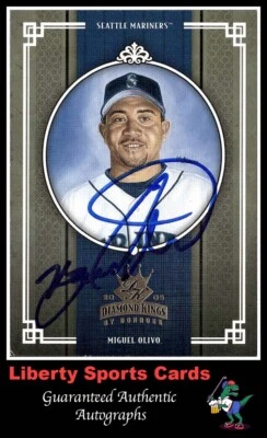 2005 Donruss Miguel Olivo #206 Authentic Autographed Card Seattle Mariners - Image 1 of 2