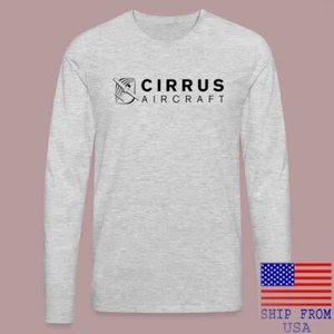 Camiseta Cirrus Aircraft Gris Manga Larga Talla S-2XL - Imagen 1 de 1