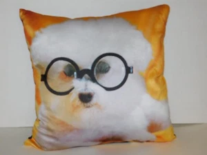Bichon Frise Dog Pillow Real Photo 16 X 16 Inch - Imagen 1 de 3