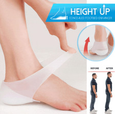 Concealed Footbed Enhancers Invisible Height Increase Silicone Insoles Pads