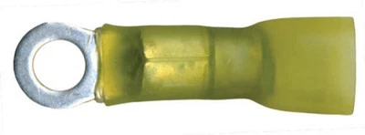Sealed Crimp & Solder 10-12 AWG (Yellow) #10 Ring Terminal - 50 pack USA Made - Image 1 of 3