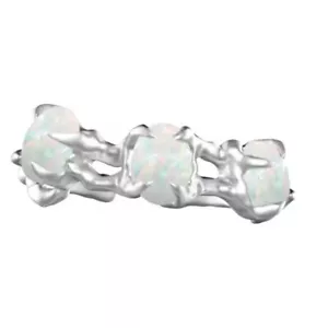 NEW Opal Ring, Adjustable Open Ring, 925 Silver Statement Ring, Women - Picture 1 of 16