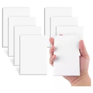 Note Pads 3x5 In, 8 Pack Blank Notepad, White Scratch Pads for Writing, 50 Sheet - Picture 1 of 7