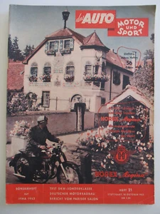 Das Auto Motor und Sport Heft Nr. 21 Oktober 1953 Test DKW Sonderklasse - Picture 1 of 6