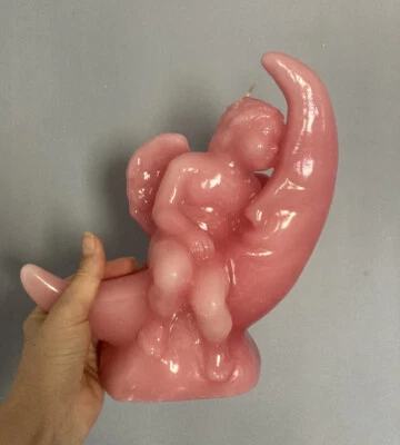 Vela grande rosa ángel luna  Foto 1 de 4