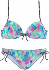 NEU PUSH-UP BIKINI EXOTIC-LOOK SCHLEIFE 34 38 A BUFFALO türkis leo 64€ *87226113