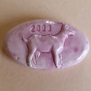 Fève artisanale du MH - Horoscope Chinois - Année 2003 : la Chèvre - Picture 1 of 1