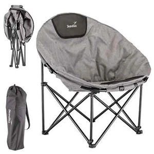 Silla de camping Skandika Moonchair Kupari plegable hasta 150 kg gris nueva - Imagen 1 de 7