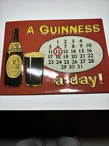 Vintage Guinness Beer Sign-A Guinness A day! - Picture 1 of 5