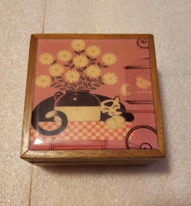 Georgina's country creations Trinket box with cat theme - Picture 1 of 5