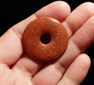 O&co Pendentif donut pierre de soleil synthétique lithothérapie cadeau noël - Imagen 1 de 2