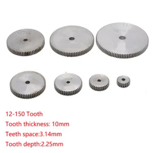 1 Mod 12T-150T 45# Steel Spur Gear Thickness 10mm Motor Pinion Transmission Gear - Picture 1 of 7