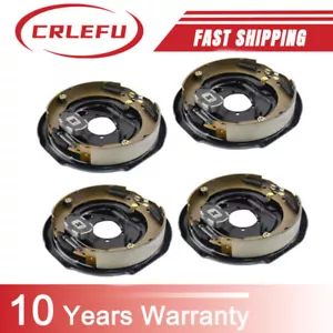 2 Pair Set Electric Trailer Brake 12" X 2" Assembly For 5200 To 7000 Lbs Axles - Picture 1 of 9