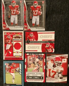2019 (4) Mecole Hardman Rookie Cards one is a Game Worn Jersey Card, Plus 3 More - Picture 1 of 2
