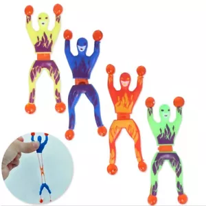 4x SUPERHERO WINDOW CRAWLERS Kids Novelty Pocket Money Toy Stocking Filler Gift - Picture 1 of 6