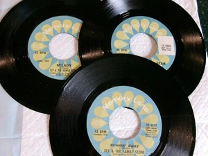 Sly & The Family Stone-45 EX LOT of 3 Hot Fun in../Thank You../Family Affair - Picture 1 of 2