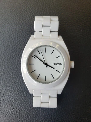 NIXON "The Ceramic Time Teller" Watch - White 100M 3 Hand Japan "More Is More" - Image 1 of 4
