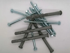 50x TACOS CON PIEZA DE EXPANSIÓN LARGA PARA MONTAJE CON TORNILLO LLAVE 8/145mm - Imagen 1 de 3