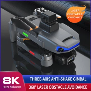 GPS Drone 3-axis Gimbal 5G 8K Dual Camera WiFi Follow Radar Obstacle Avoidance - Picture 1 of 12