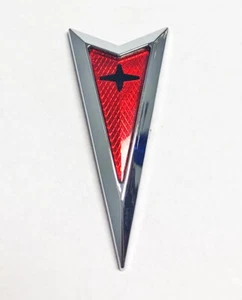 NEW 06-09 Pontiac Solstice Rear Bumper Trunk Arrowhead Arrow Emblem Badge CHROME - Foto 1 di 1
