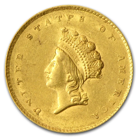$1 Indian Head Gold Type 2 AU - SKU #63748 Cover