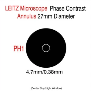 Anello PH1 contrasto di fase 27 mm per microscopio Leitz retrofit compatibile - Foto 1 di 1