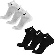 Nike Cushion Quarter Socken 3er-Pack - Schwarz/Weiß, M