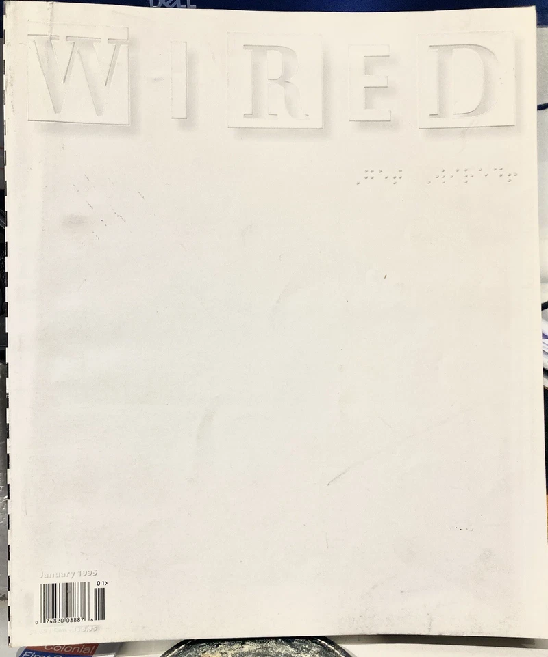 Wired Magazine 3.01 - Braille Cover (Jan 1995) - Image 1 of 1