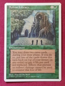 Magic The Gathering 4a EDICIÓN BIBLIOTECA SYLVAN tarjeta verde Magic The Gathering - Imagen 1 de 2