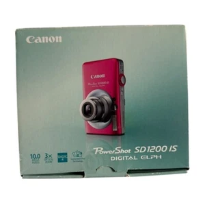 CANON PowerShot ELPH SD1200 IS 10MP Digital Camera Red In Box CLEAN & TESTED - Picture 1 of 9