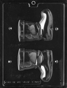 LARGE 3D SANTA BOOT mold Chocolate Candy plaster soap molds santas boots  - Picture 1 of 1