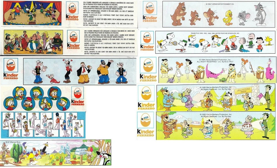 Beipackzettel BPZ Ü-EI Ferrero-Auswahl: Steckfiguren Figur Spielzeug EU/D - Bild 1 von 1