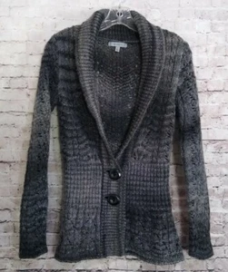 Classiques Entier Merino Wool Blend Cardigan Sweater Gray XS - Picture 1 of 9