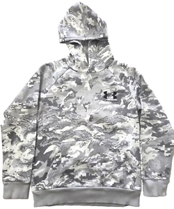 Under Armor Grey & White Camo Hoodie w/Front Pocket Boy Size YMD - Picture 1 of 3