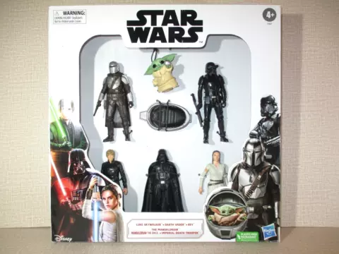 Star Wars Disney Hasbro 6 Figure Set - Darth Vader, Luke Skywalker, Mandalorian Cover