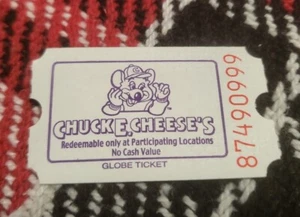 VINTAGE CHUCK E CHEESE SAMMLERSTÜCK ARCADE TICKET SELTEN L@@K MENGE - Bild 1 von 2