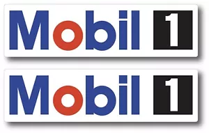 2X MOBIL 1 OIL RACING DECAL STICKER 3M VINYL VEHICLE WINDOW WALL CAR ONE DRAG - Picture 1 of 1