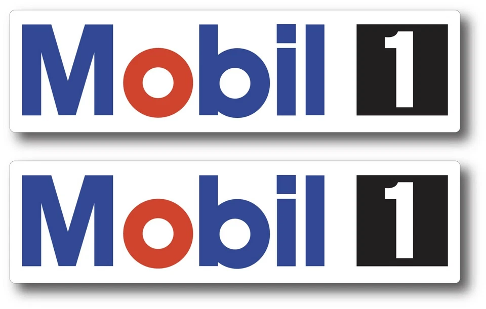 2X MOBIL 1 OIL RACING DECAL STICKER 3M VINYL VEHICLE WINDOW WALL CAR ONE DRAG - Image 1 of 1