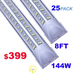 8 FT LED Tube Light Bulbs 8Foot LED Shop Lights 144W Linkable LED Lights Fixture - Picture 1 of 12