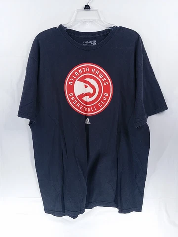 Adidas The Go To Tee Atlanta Hawks Basketball Club Mens Shirt Black Large Cotton Cover