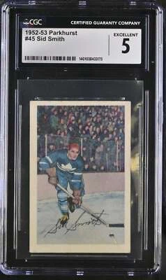 Parkhurst #45 Sid Smith 1952-53 5 excelentes hojas de arce 795 Foto 1 de 2
