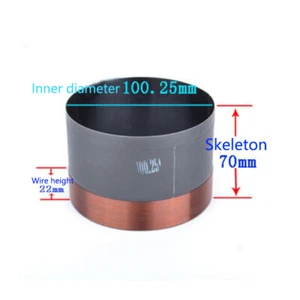 1pcs 100.25mm 8ohm 8Ω BASV Black Aluminum Skeleton Speaker Bass Voice Coil New - Picture 1 of 3