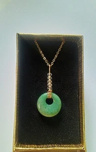 Aventurine & Crystal Pendant Necklace - Picture 1 of 1