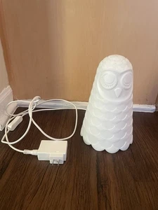 IKEA Owl Solbo Table Lamp White 9" Night Light Table Children’s Room WORKS - Picture 1 of 8