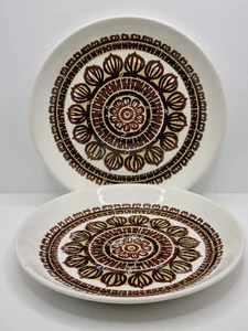 2 Biltons Dinner Plates Flower Mandala Ironstone Staffordshire 9" Vintage Rare - Picture 1 of 9