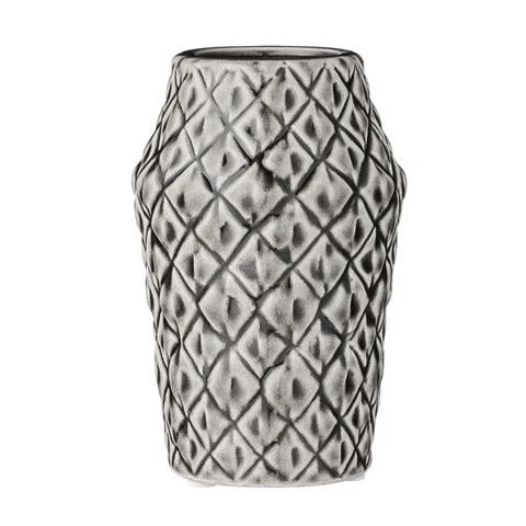 Vase quadratische Struktur grau-braun - Bild 1 von 1