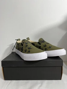 McQ Alexander McQueen Swallow Vulc Zapatillas Sin Cordones Militar Caqui EU 40 US 10 - Imagen 1 de 8