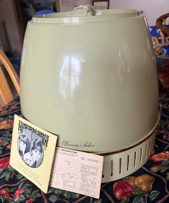 Vintage Lady Schick Consolette Hair Dryer Deluxe Model 321 Mist Hair Salon Green - Image 1 of 4